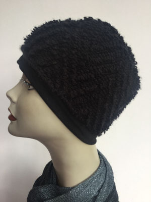 Wi 81 - Kopfbedeckung kaufen - Wintermodelle - Melone gehäkelt - schwarz