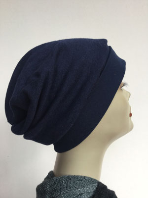 Wi 19 - Beanie genäht - dukelblau - Kopfbedeckung kaufen 