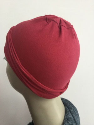 G17 - Kopfbedeckungen nach Chemo - Baumwollchäppli fein - rot