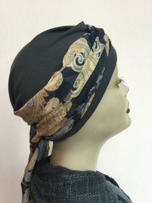So 29m - Turban Nizza mit Schlaufe - Granit mit Muster