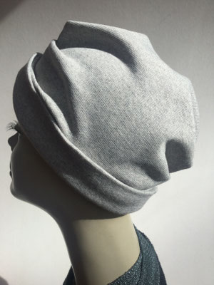 Wi 35 - Turban ohne Schlaufe- helles grau - Kopfbedeckung kaufen