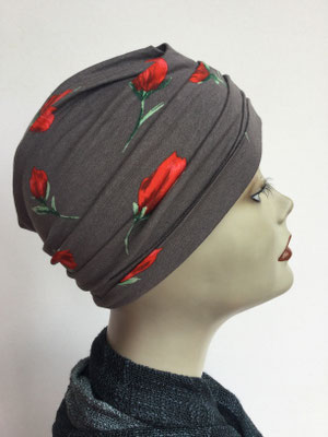 So 39s  - Turban Nizza ohne Schlaufe - Rosen