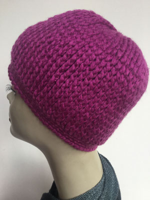 Wi 89k - Kopfbedeckung kaufen - Wintermodelle - Melone gehäkelt - fuchsia