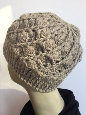 Wi 69r - Kopfbedeckung kaufen - Artischocke gehäkelt weniger Volumen - beige