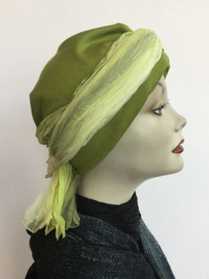 Wi 29g - Turban mit Schlaufe - zartes Grün