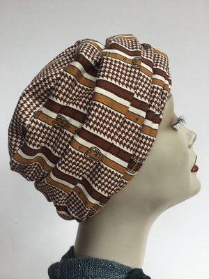 Wi 13 - Beanie genäht - Brauntöne vintage elegant - Kopfbedeckung kaufen 