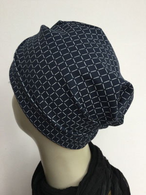 So 39zt  - Turban Nizza ohne Schlaufe - dunkelblau carré
