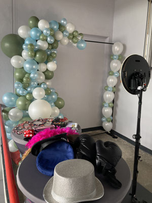 Kreativer Ballon-Hintergrund für Fotobox