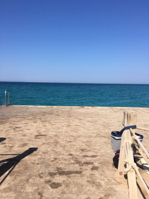 Badesteg im Roten Meer