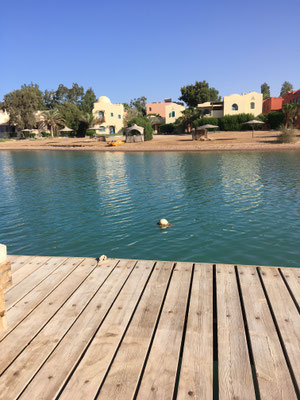 Blick von Hamadis Villa über die Lagune