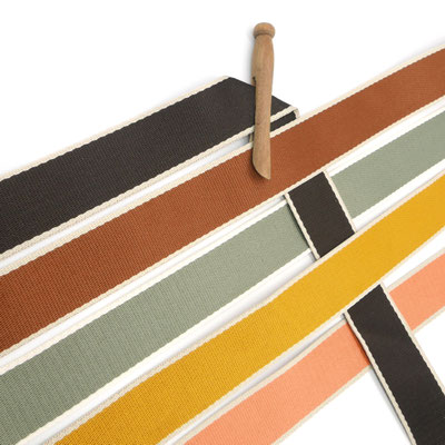 Gurtband Blockstreifen Herbstfarben | Breite 40 mm