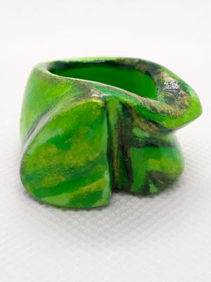 Frog Queen / Ansicht Ringkopf H 2 cm, Metallic Acrylfarbe