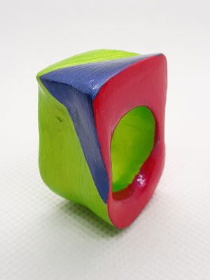 space II / Ringkopf 1,5 cm x 2,5 cm, Metallic Acrylfarbe