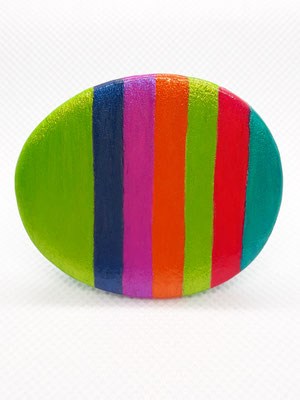 Stripes II / Ringkopf 4,5 cm x 5 cm, Metallic Acrylfarbe 