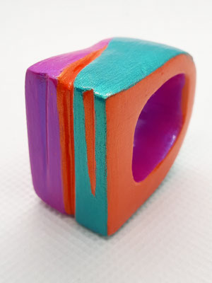 space I / Ringkopf 2 cm x 3 cm, Metallic Acrylfarbe