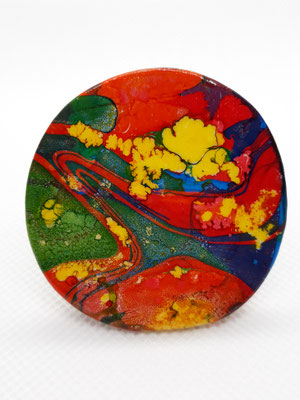 sweet marble cake I / Ringkopf ⌀ 4,5 cm, getaucht, Farbe auf Acrylbasis mit synthetischer Galle