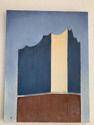 Elbphilharmonie – 60 x 80 cm, Marmormehl, Pigmente