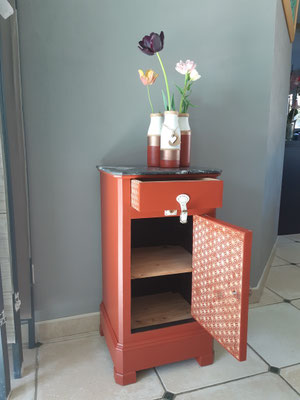 Rénovation Déco & Corinnerie(s) | #Après Intérieur brut pochoir Asanoha Éléonore Déco