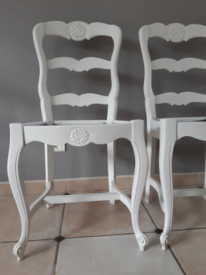 #Après Chaises  Louis XVI assise paille réalisation Déco & Corinnerie(s)