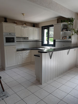 #Après plan de travail cuisine béton ciré Réalisation Déco & Corinnerie(s) pour Mme C.