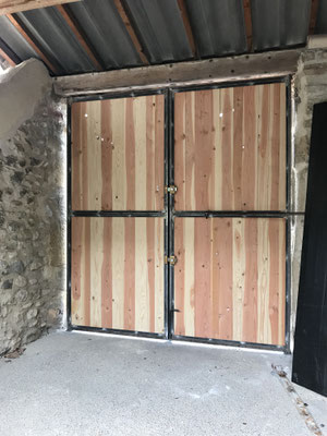 Portail acier et bois - Aouste-sur-Sye - Drôme