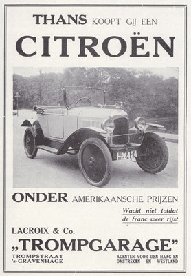 Citroen. Advertentie uit 1922.
