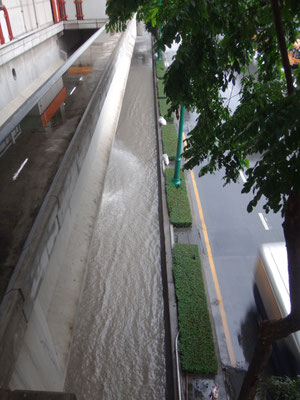 Nicht zu glauben, aber wahr: das da unten ist kein Kanal, sondern eine Spur der Straße!