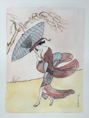 Japanese Academic in Gust of Wind (Suzuki Harunobu) Dec 18 2017