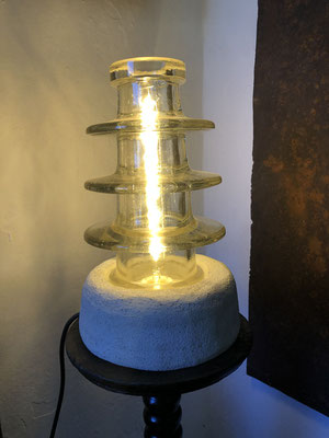 Lichtobjekt, Isolator, Lampe, Skulptur, Wolfgang Wallner, Hall in Tirol, 