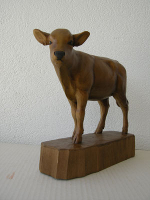 Kalb Holzskulptur