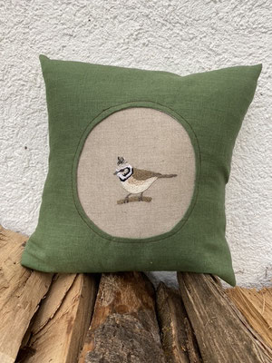 Kissen mit Haubenmeise, Beispiel von @marenxstitch