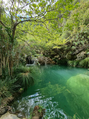Wanderung zu den Wasserfällen Polilímnio