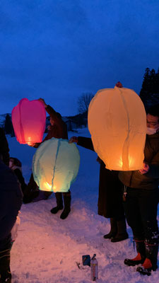 ２月　スカイランタン（上原）sky lantern