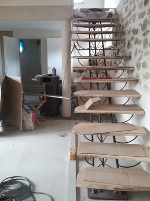 Escalier sur mesure, artisan ferronnier Hautes-Alpes