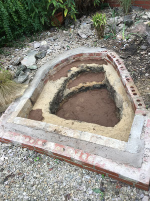 Summer rebuild of pond