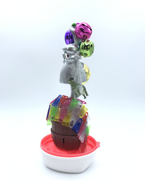 86 Plague  9.5cm x 9.5cm x 22cm  Mixed Media  2020
