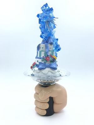 11 Clench Fist  11cm x 11cm x 26.5cm  Mixed Media  2020
