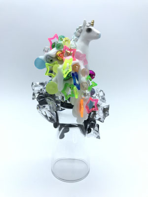 71 Unicorn  8.5cm x 7cm x 18cm  Mixed Media  2020