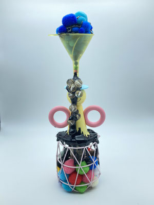 108 Oscar  10cm x 10cm x 32cm  Mixed Media  2020