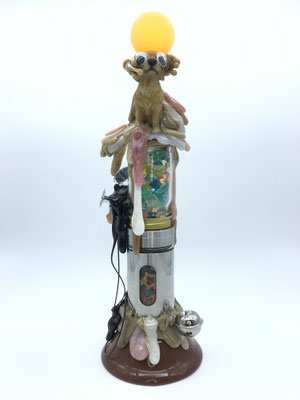 28 Capitalism Torch  11.5cm x 11.5cm x 33cm  Mixed Media  2020