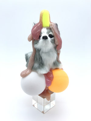 18 I do nothing.  8cm x 8cm x 16cm  Mixed Media  2020