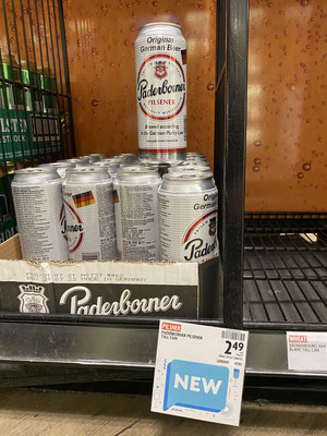 Alkohol gibt es in Kanada nur im Liquor Store, z. B. auch Paderborner Bier für 2,49$/Dose + Steuern + Pfand