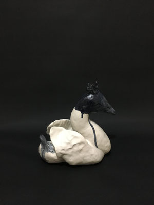 "Oie à la couronne  '' 23X25X15 cm création 2021 Collection privée de l'Artothèque de Draguignan 