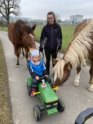 Es gibt auch ganz kleine Traktoren