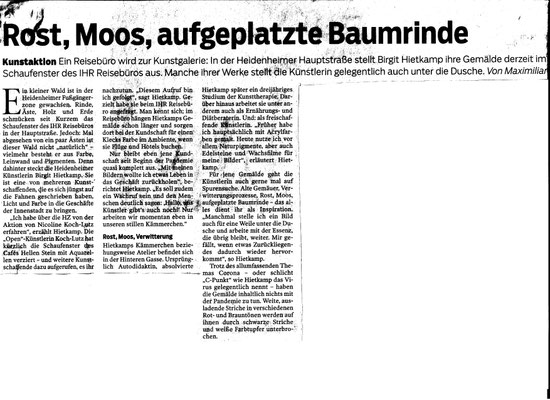 Heidenheimer Zeitung (Maximilian Haller, Redakteur) vom 12.März 2021