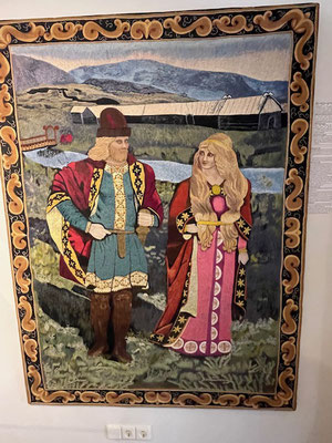 Gunnar und Hallgerdur aus der Niálssaga 