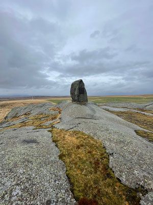 Der Gedenkstein für Grettirs Mutter Ásdís Bárðarðóttir