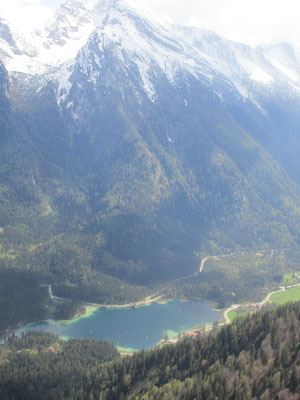 Hintersee mit Hochkalter vom 1. Abseilstand