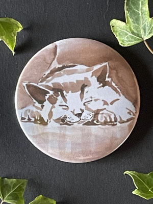 Magnet miroir carole giboni aquarelle origami dessin artiste peintre