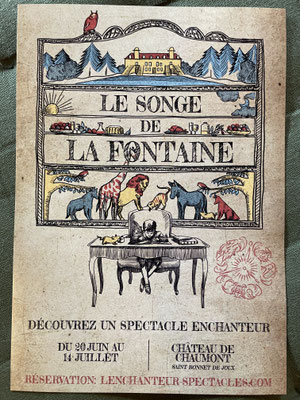 affiche du spectacle le songe de la fontaine